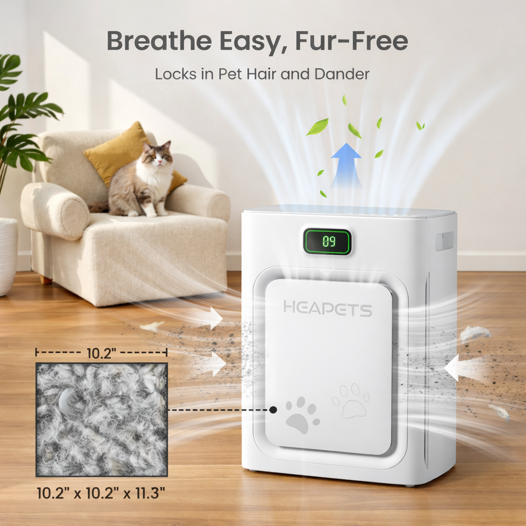 HEAPETS by S1NO™ - Smart Pet Air Purifier & Vacuum